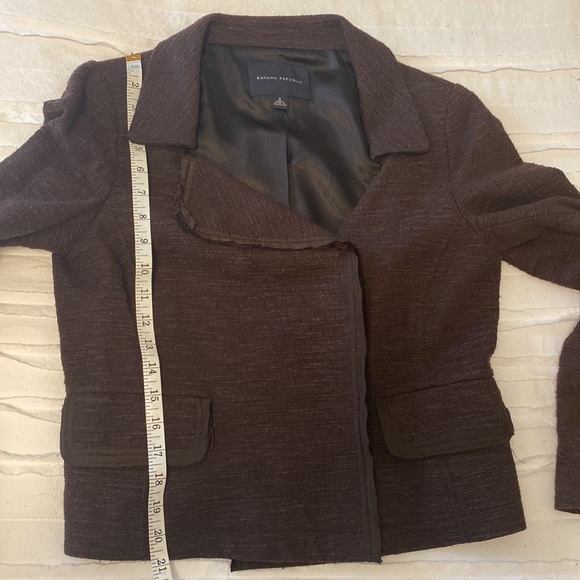 Retro-feeling brown tweed Banana Republic blazer - Picture 7 of 8